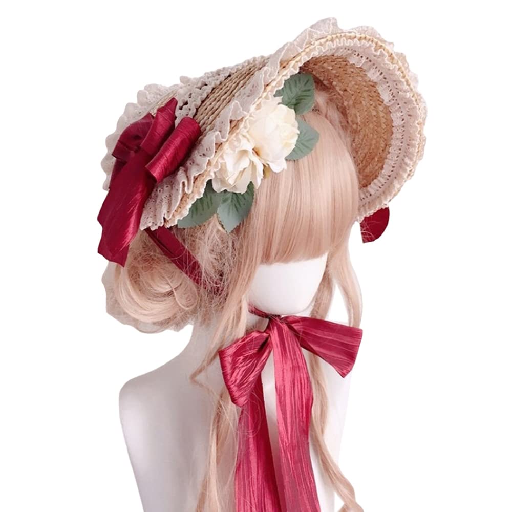 * antique doll ❀ ストローハットと三つ編み ミニョネットgirl antique doll ❀ ストローハットと三つ編み ミニョネットgirl