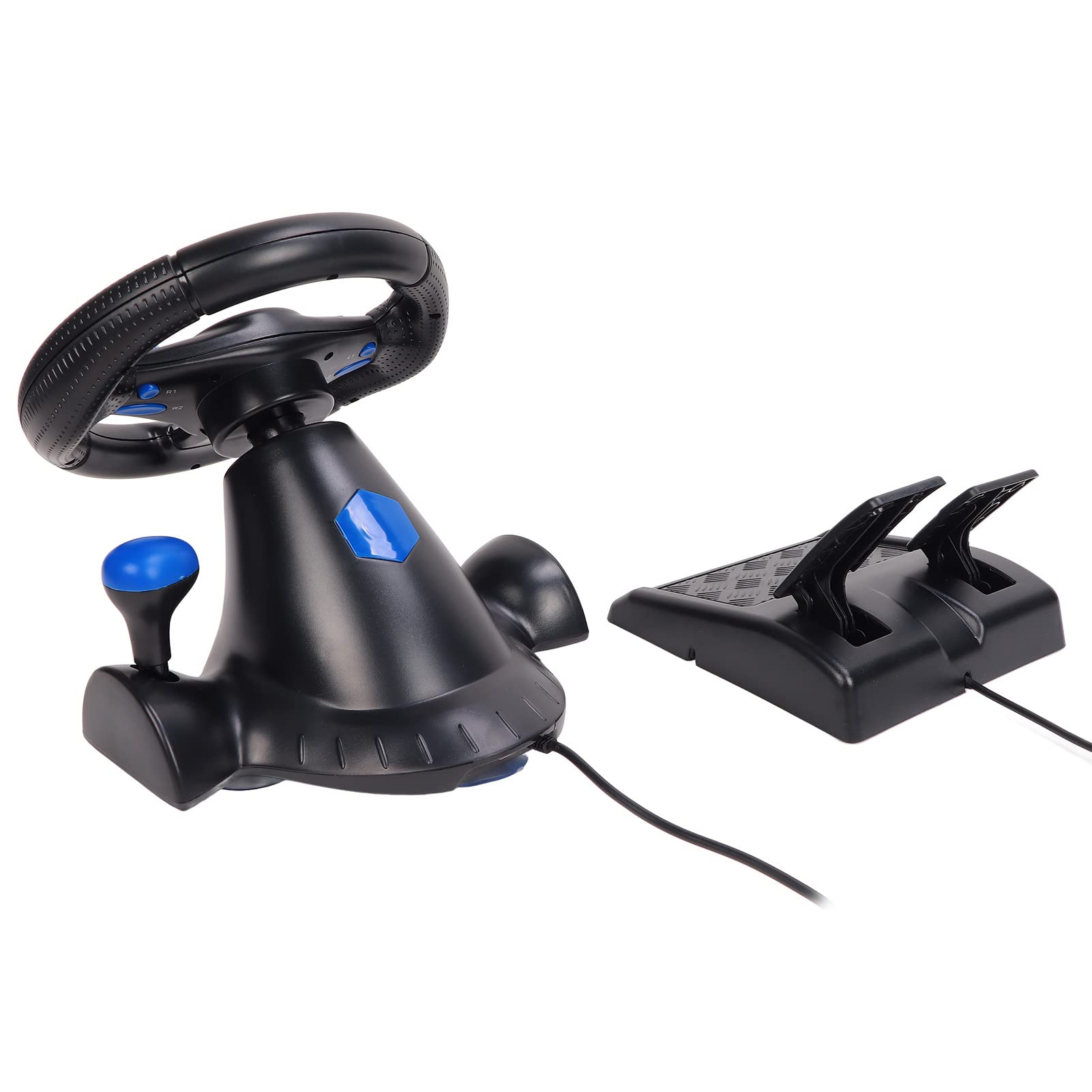Volante da Gioco con Pedale, Volante da Gioco con Rotazione di 180 Gradi Volante da Corsa Multifunzionale 3 in 1 Compatibile con , PC