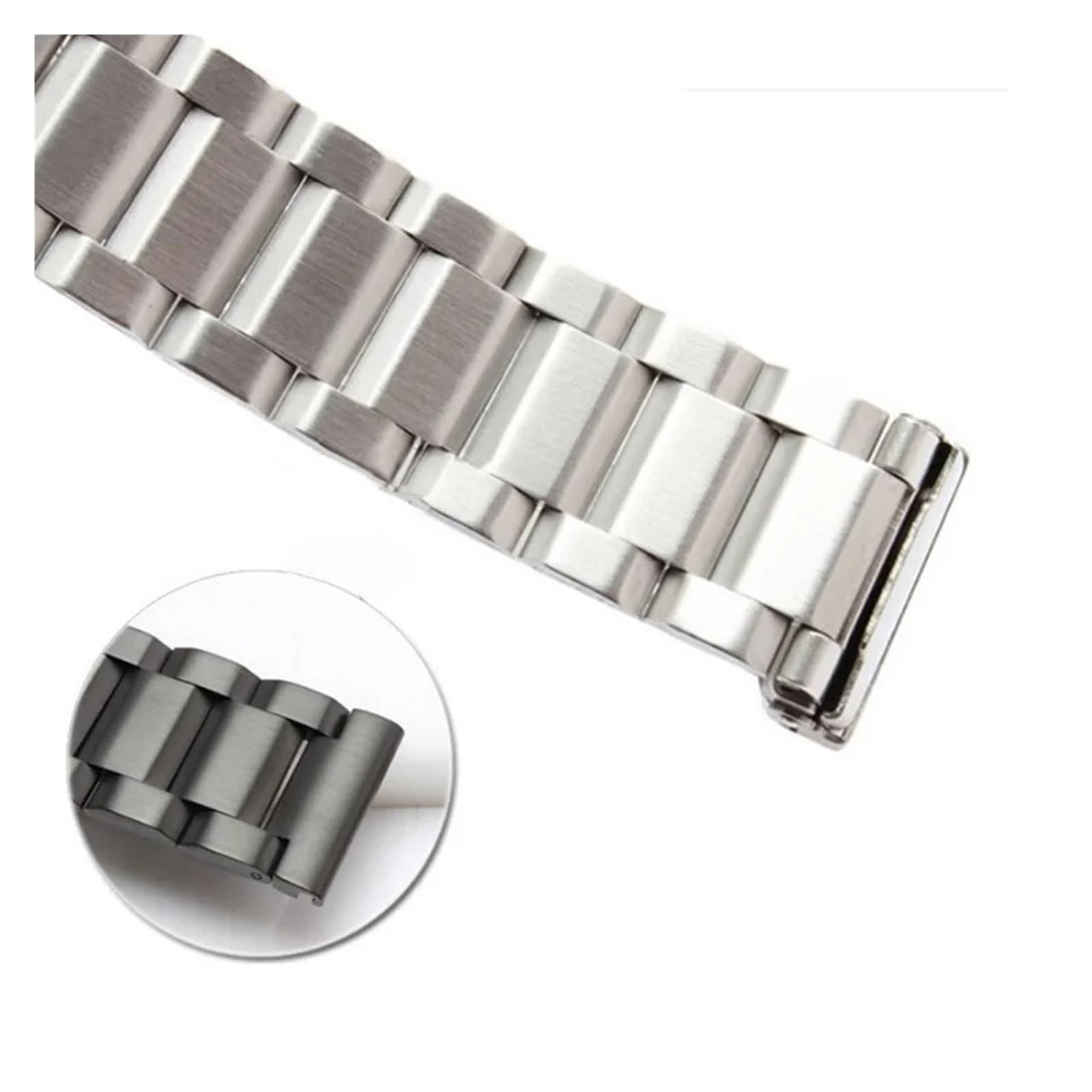 Bransoleta do zegarka damska męska 18 20 mm 22 mm 24 mm Solidna stal nierdzewna Pasek do zegarka Srebrny Czarny Różowe złoto Szczotkowane Akcesoria do paska