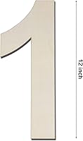 Vista 2 de Letrero grande de madera con número 1 de 12 pulgadas, tablero de madera en blanco sin terminar para manualidades, decoración de cumpleaños