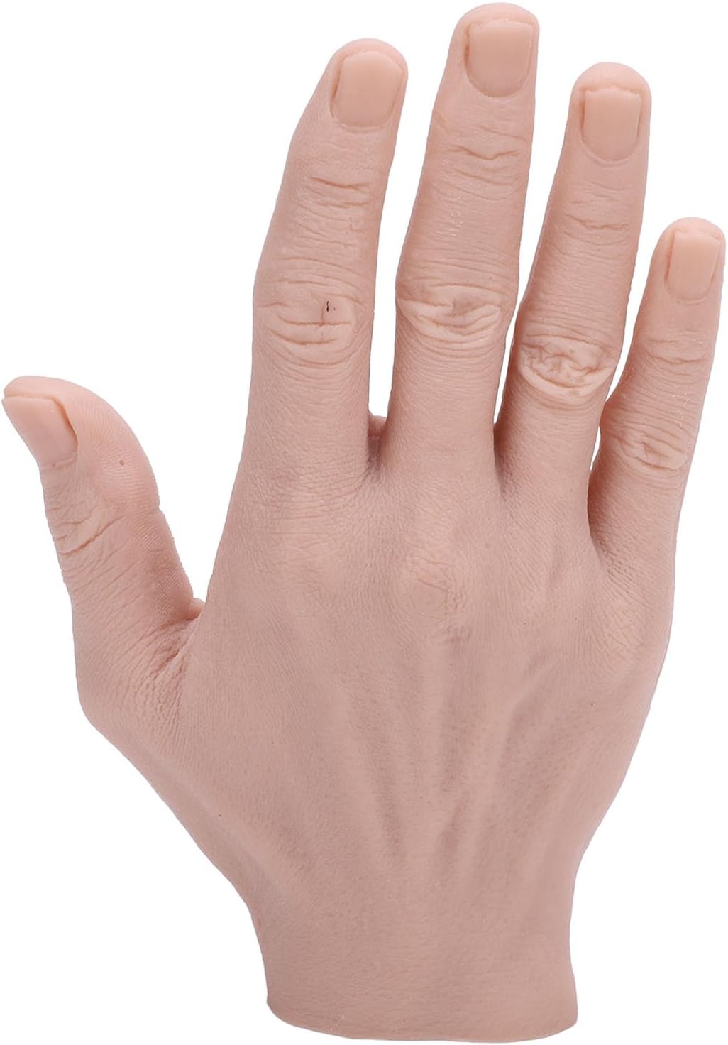 Life Size Bendable Silicone Practice Hand Model for Tattoo Training, Painting, Halloween Props and Jewelry Display - Realistic Male Right Hand Replica(Right Hand)