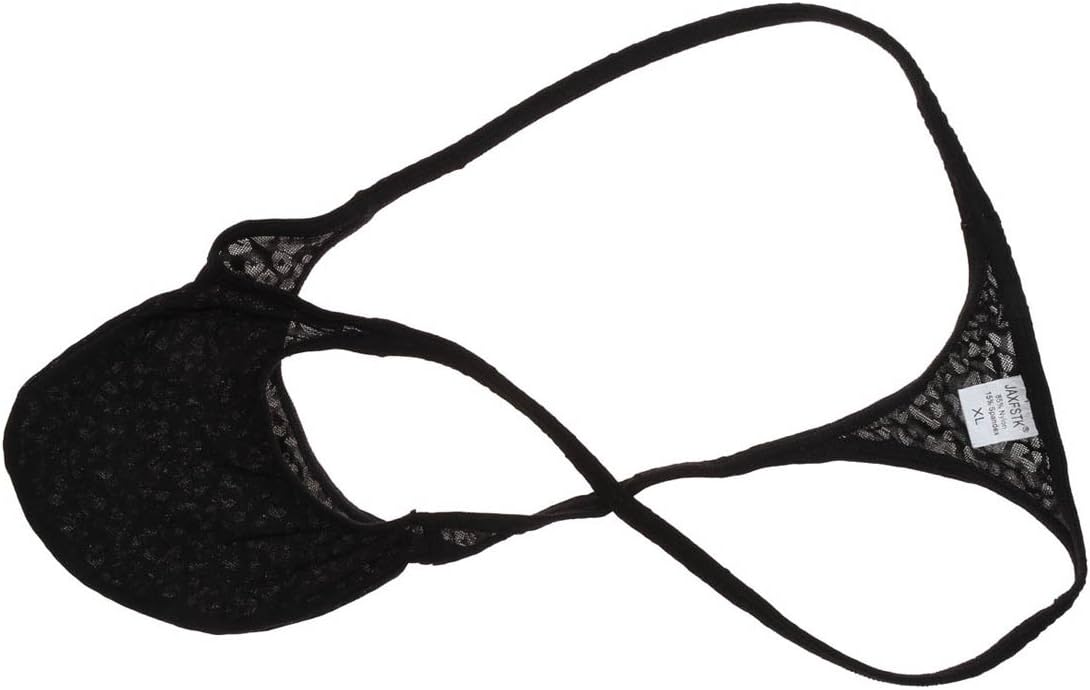 OROCOJUCO Men's Jacquard Thong String Micro Bikini Mini T-Back Sexy Pouch Underwear 6 Pack