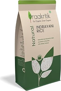 Praakritik Natural Indrayani Rice 1 KG, Sticky RIce, 100% unpolished Indrayani Rice, Traditional Rich & Aromatic, Medium S Price In India