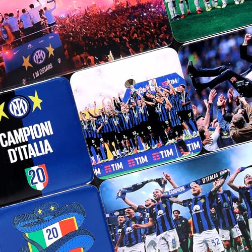 Inter, IM Set MAGNETI Campioni d'Italia 2023/24 Kinder, schwarz-hellblau, OneSize