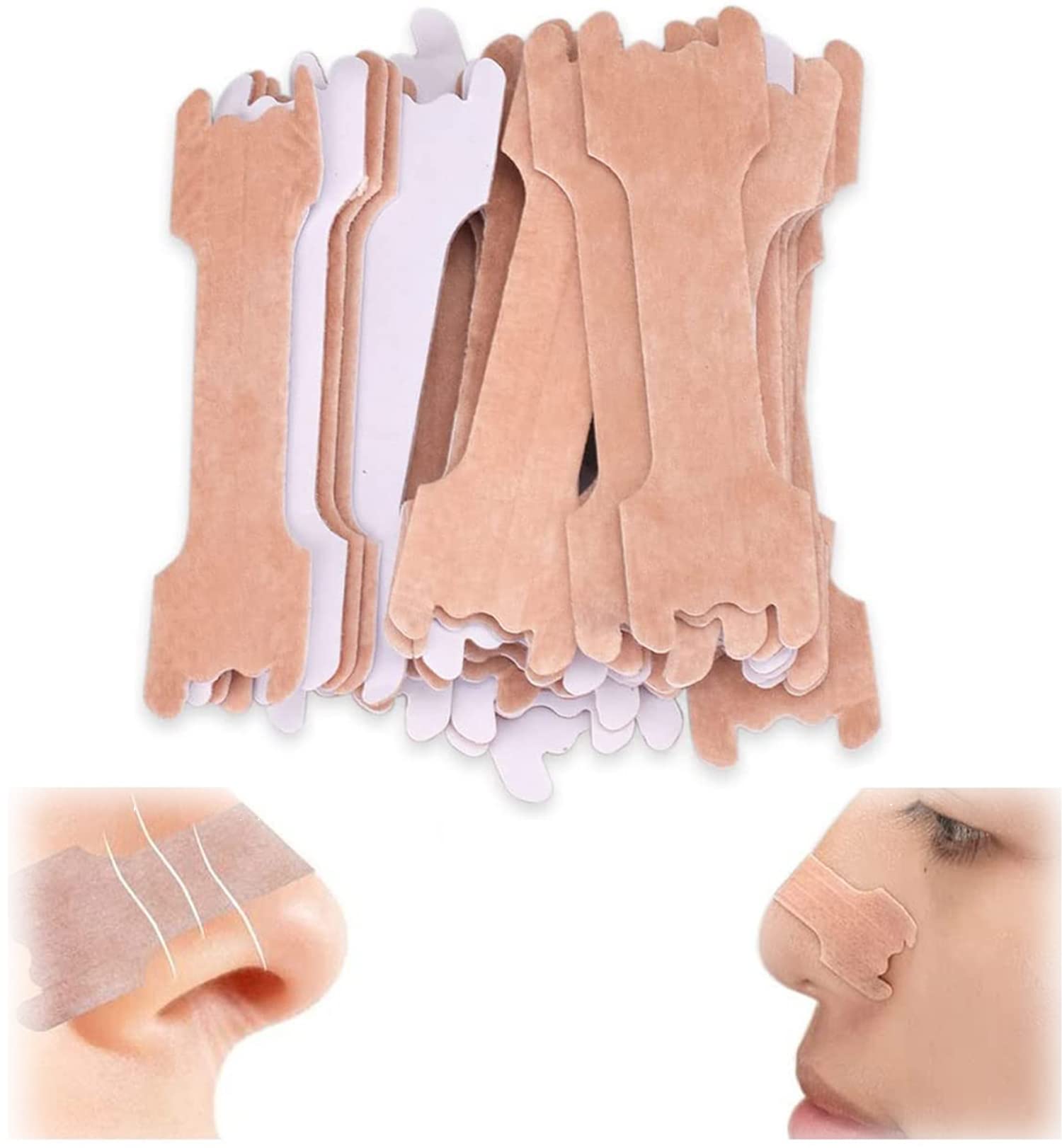 Anti Snore Nasal Strips, Nose Strips For Sinus Relief, Nose Strip to Stop Snoring Breathe Strips Sleeping Non-woven Stick Strips Large Disposable Breathe Right Nasal Strips for Men and Women,100PCS