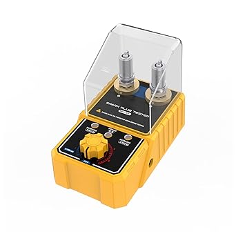 SPT101 Dual Hole Spark Plug Tester Adjustable 0-6000rpm Ignition Coil Tester with Protective Cover | Automotive Diagnostic Tool for 12V Gasoline Vehicles, Motorcycles & Small Engines
