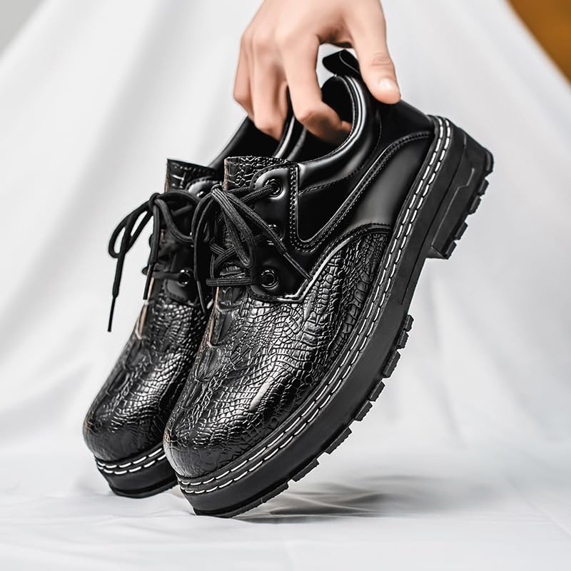 Men's Large-Sized Soft Leather lace-up Shoes - Classic Casual Business Flats, Combining Comfort with Professional Style4