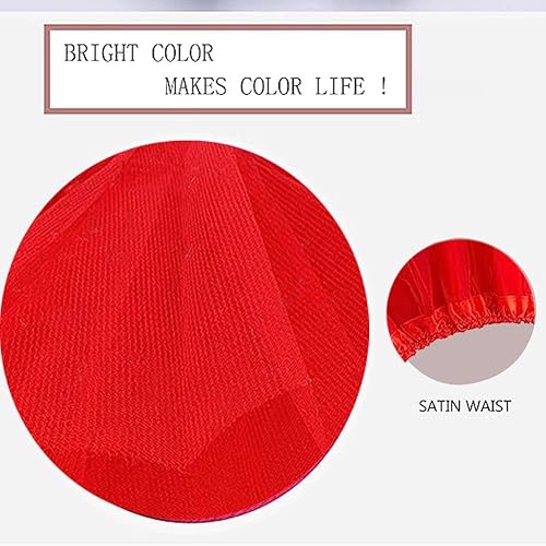 Miniatura 4 de Tutús para mujer, faldas tutú para adultos, 4 capas, clásicas, elásticas, tul, faldas tutú para fiesta, festival, correr