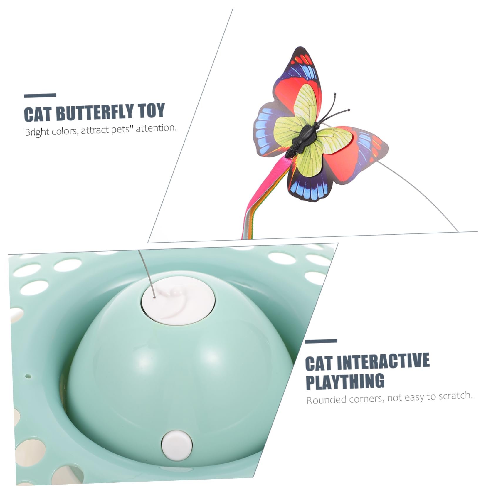 Toddmomy 1satz Elektrisches Katzenspielzeug Mit Katzenminze Und Interaktivem Schmetterlingsdesign Automatisches Teaser-Spielzeug Für Katzen Und Spiel