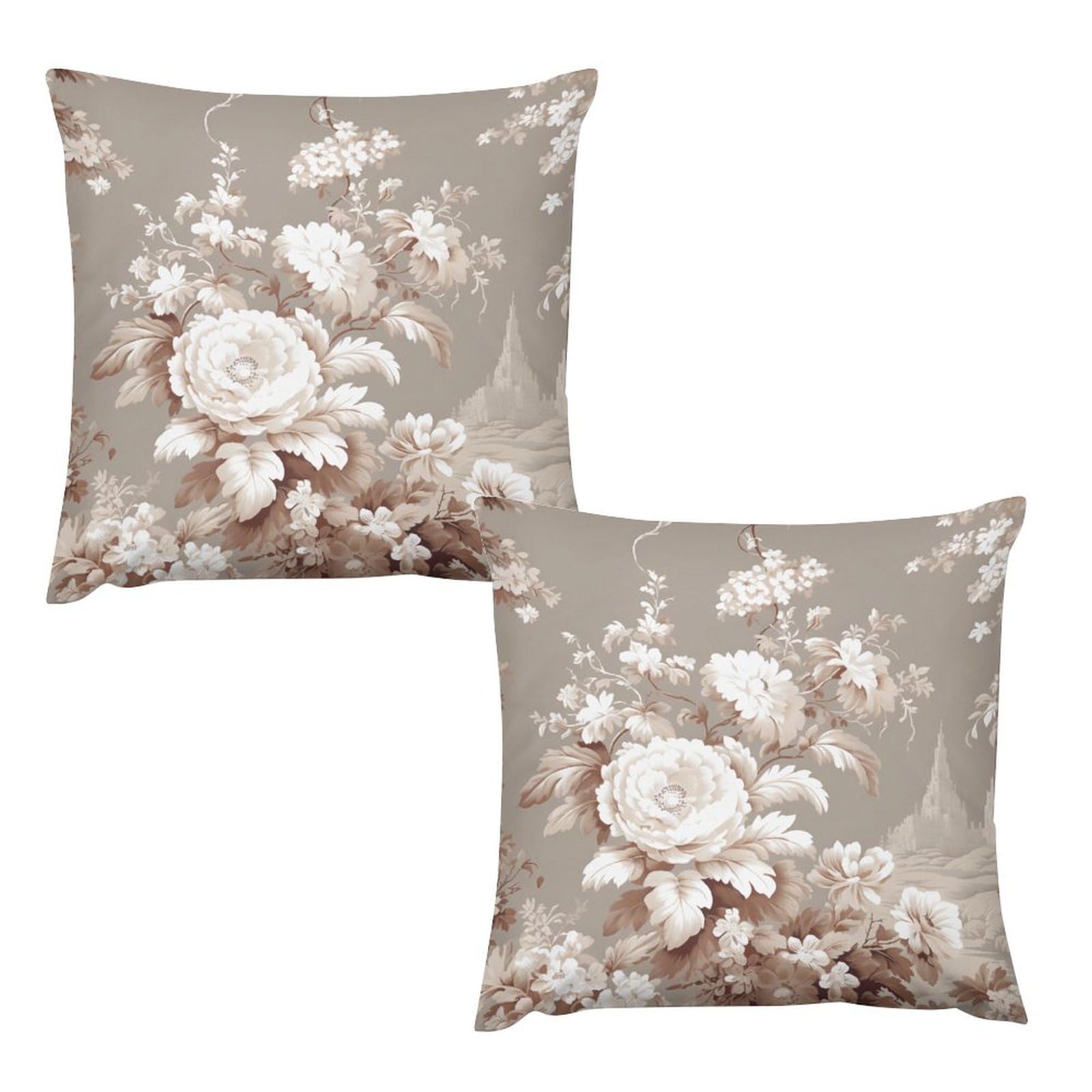 Amazon.com: ArogGeld Tan French Country Toile Floral Sofa Pillow