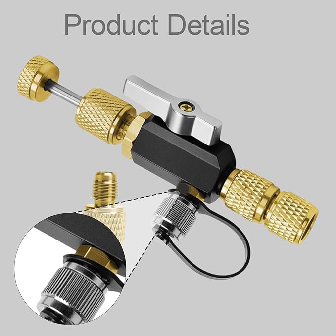 Herramienta de Extracción de Núcleo de Válvula Doble 1/4" y 5/16" para Aire Acondicionado miniatura 2