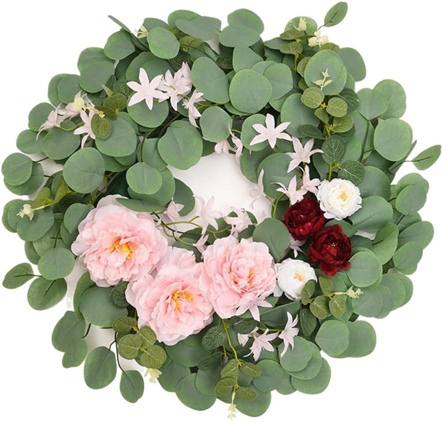 Door and Window Decorations Wreath Simulation Gold Coin Grass Home