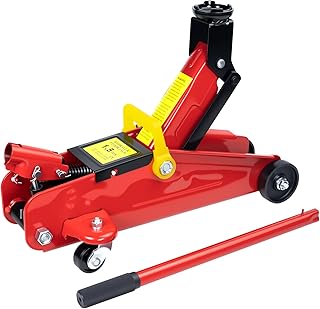 HYCHIKA Stalen racewagenkrik, autokrik met hydraulische zuiger, snelliftpomp, 1,5 ton capaciteit, hefbereik 13,5-29,5 cm