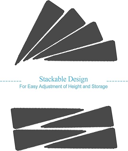 Miniatura 5 de Niveladores de muebles  Cuñas de nivelación de goma apilables para puerta para mesa tambaleante, silla, fijación de gabinete, uso en interiores y