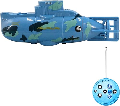 GoolRC Mini RC submarino de control remoto barco impermeable buceo juguete regalo para s y s (azul)