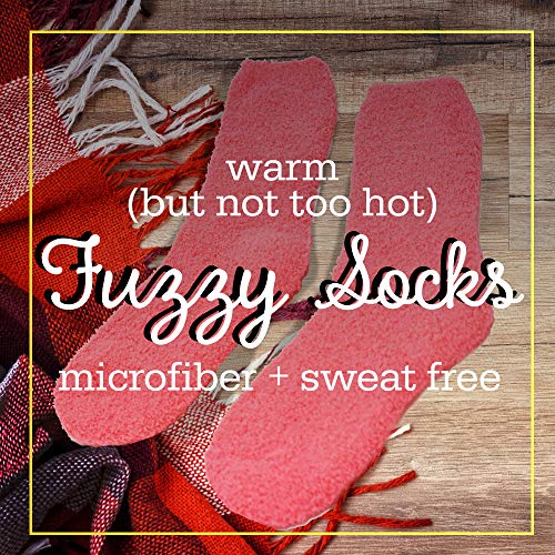 ARAD Premium Soft Warm Microfiber Fuzzy Socks-Multi Color- 2 Pairs, Striped Pink and Solid Pink3