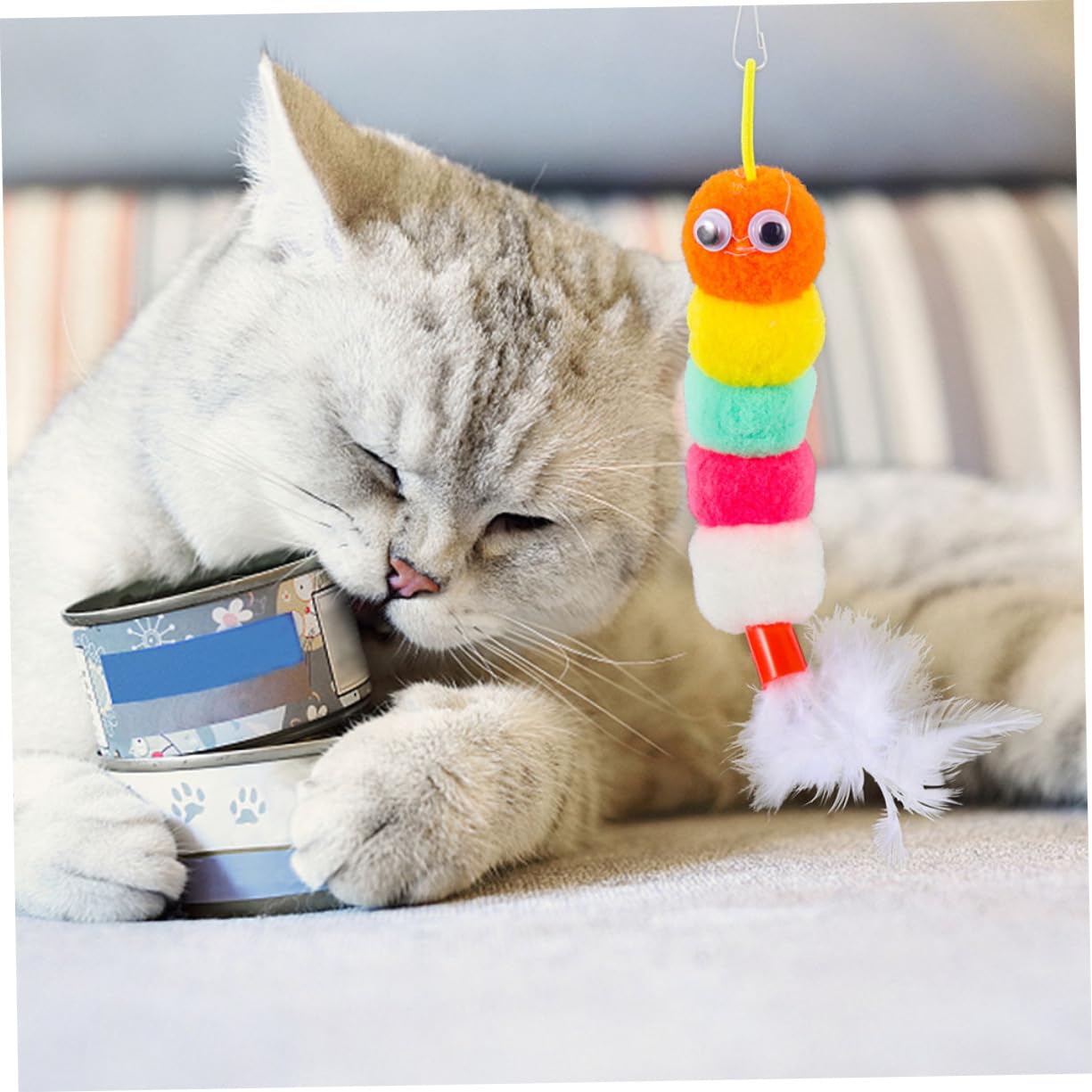 VANZACK 16stücke Teiliges Katzenminze Spielzeug Einziehbare Hängende Katzenspielzeuge Interaktives Kätzchen-Teaser-Spielzeug Aktivität Und Spaß Für Ihre Katzen