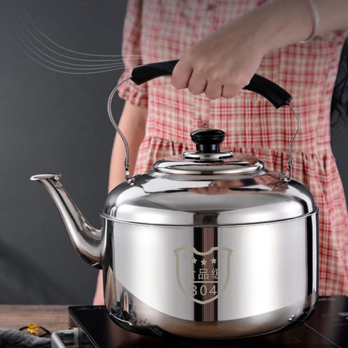 Pfeifender Wassertopf aus Edelstahl, 7l, für Küche und Tee