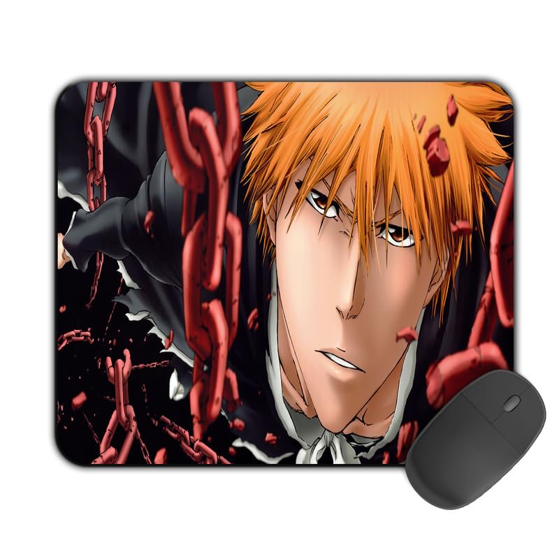 Image of Printed Designer Mouse Pad Ichigo in Chain (200MM X 240 X 3MM) Enhance Gaming and Work Performance Comfortable and Precise Non-Slip Water Proof Bleach Mouse Pad.