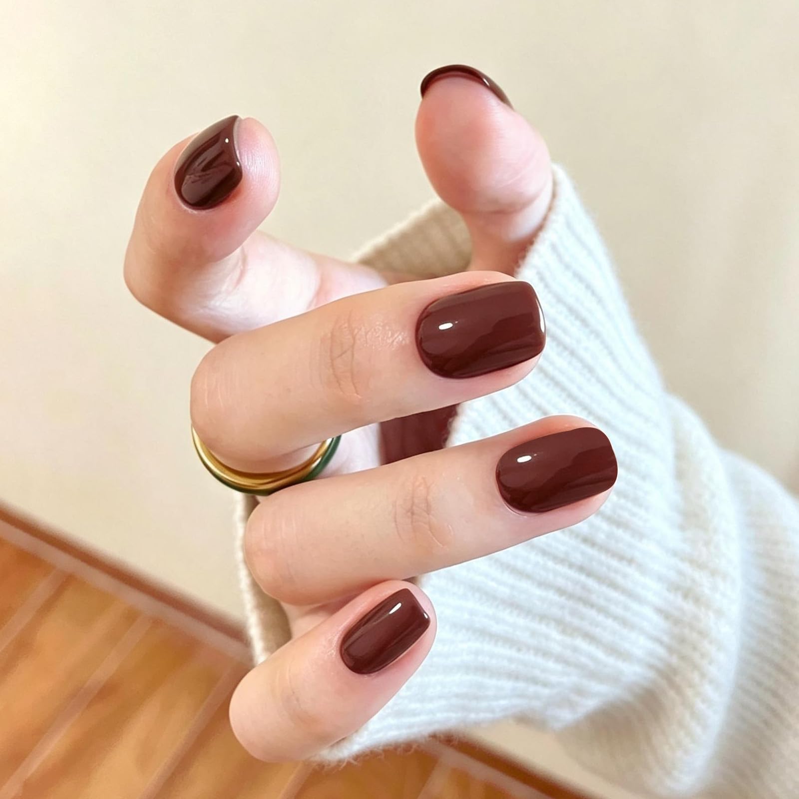 Burgundy Press On Nails - Short Square Fake Nails -25 Burgundy Press On Nails - Short Square Fake Nails -25