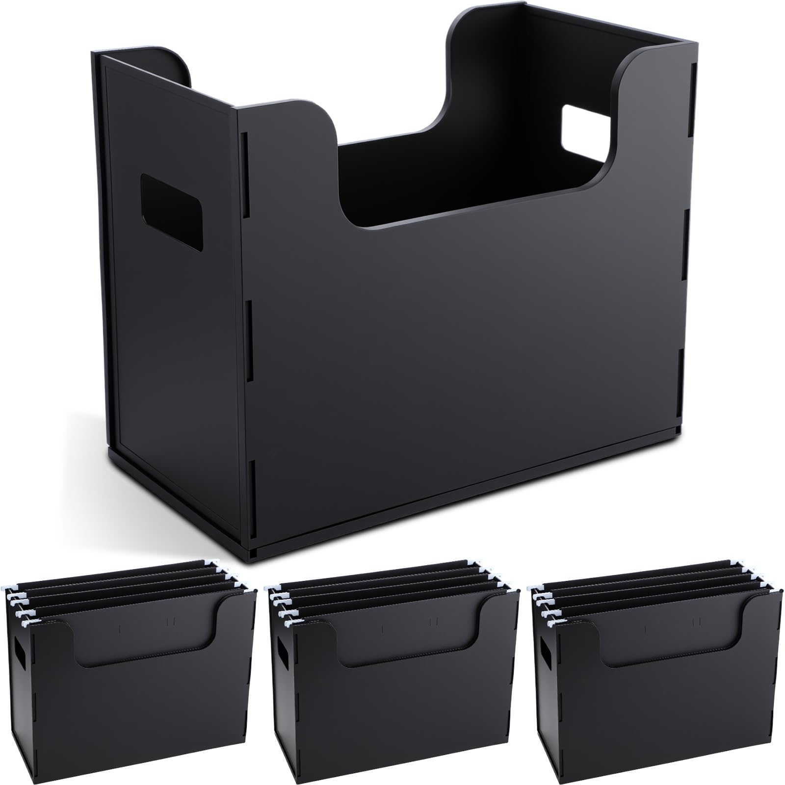 Dossiers de bureau portables noirs pour ranger vos cours et documents - 7