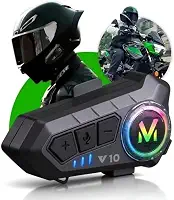 Bleck Fone Bluetooth Y10 para Capacete de Moto | Som Hi-Fi Potente | Bluetooth 5.3 Estável | Microfone com Redução de Ruído | Compatível iOS e Android | Resistência à Água IP67