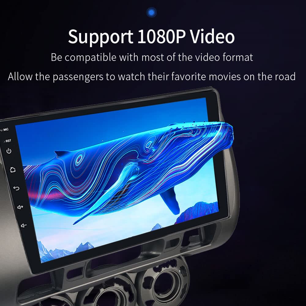 EZoneTronics Carplay Radio Android Radio de Coche para Honda Fit 2004-2007 / Honda Jazz 2001-2006 con Pantalla táctil de 9 Pulgadas de Navegación GPS Bluetooth USB WiFi SWC FM/RDS 2G RAM + 32G ROM