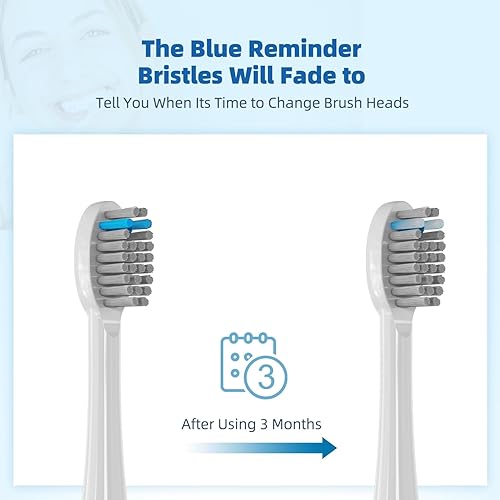 Miniatura 10 de Cabezales de cepillo de dientes de repuesto para hilo dental (6 piezas) aptos para Waterpik Sonic Fusion 2.0 SF-01, SF-02, SF03 y SF-04 Pisoniclea