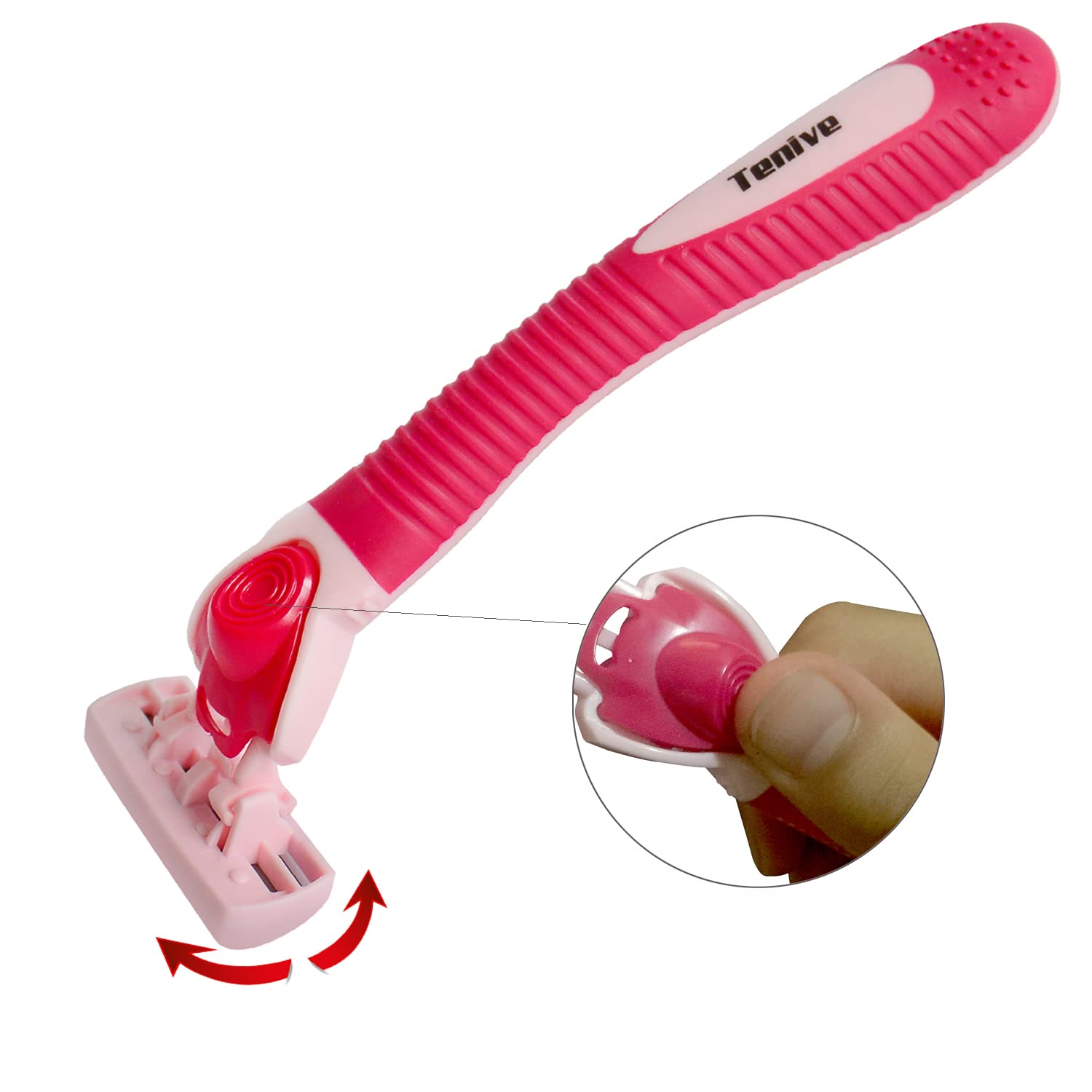 Rasoi da donna, 6 lame, set da barba, include 2 manici e 19 ricariche