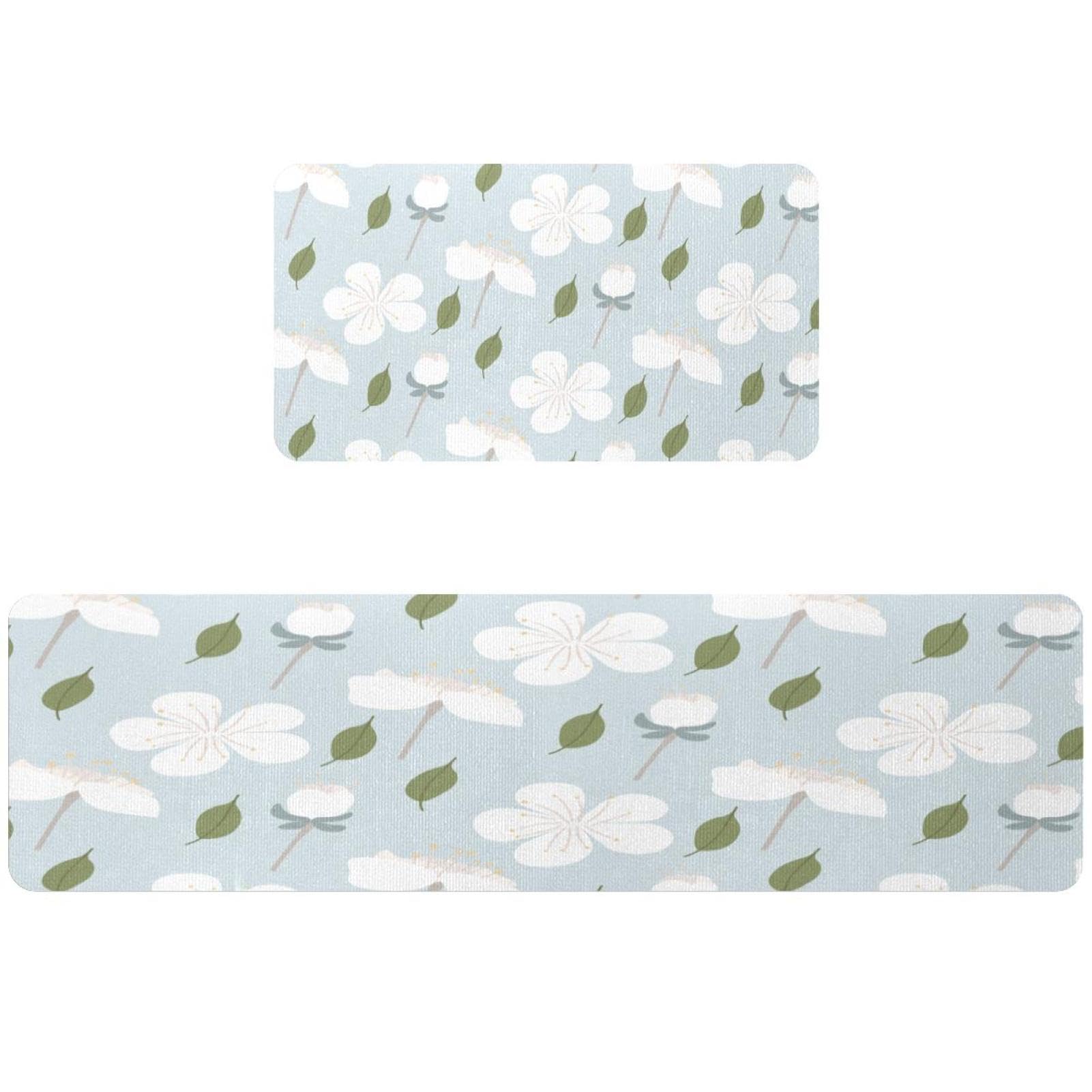 Alfombra de cocina absorbente azul claro ideal para cuarto de lavado