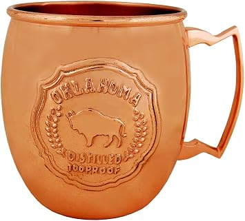 Americaware Oklahoma Embossed Copper Moscow Mule Mug