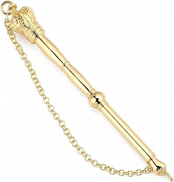 LOGOFUN Jewish Bible Reading Pointer Tool 17cm | Elegant Metal Finger Torah with Gold Crown Head; For Mitzvah Wedding Party Decorations