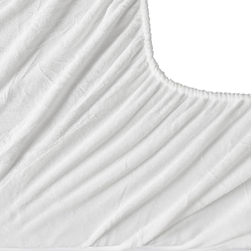 Miniatura 5 de HYPREST Sábana de bolsillo extra profundo para colchón de 18 a 24 pulgadas de profundidad, juego de sábanas de franela de vellón de terciopelo de