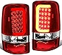 DNA MOTORING TL-GMCDE00-LED-RD3D-CH-RD LED 3D Tail Light Assembly Driver & Passenger Side [Compatible with 00-06 Yukon XL / 00-06 Tahoe / 00-06 Suburban]