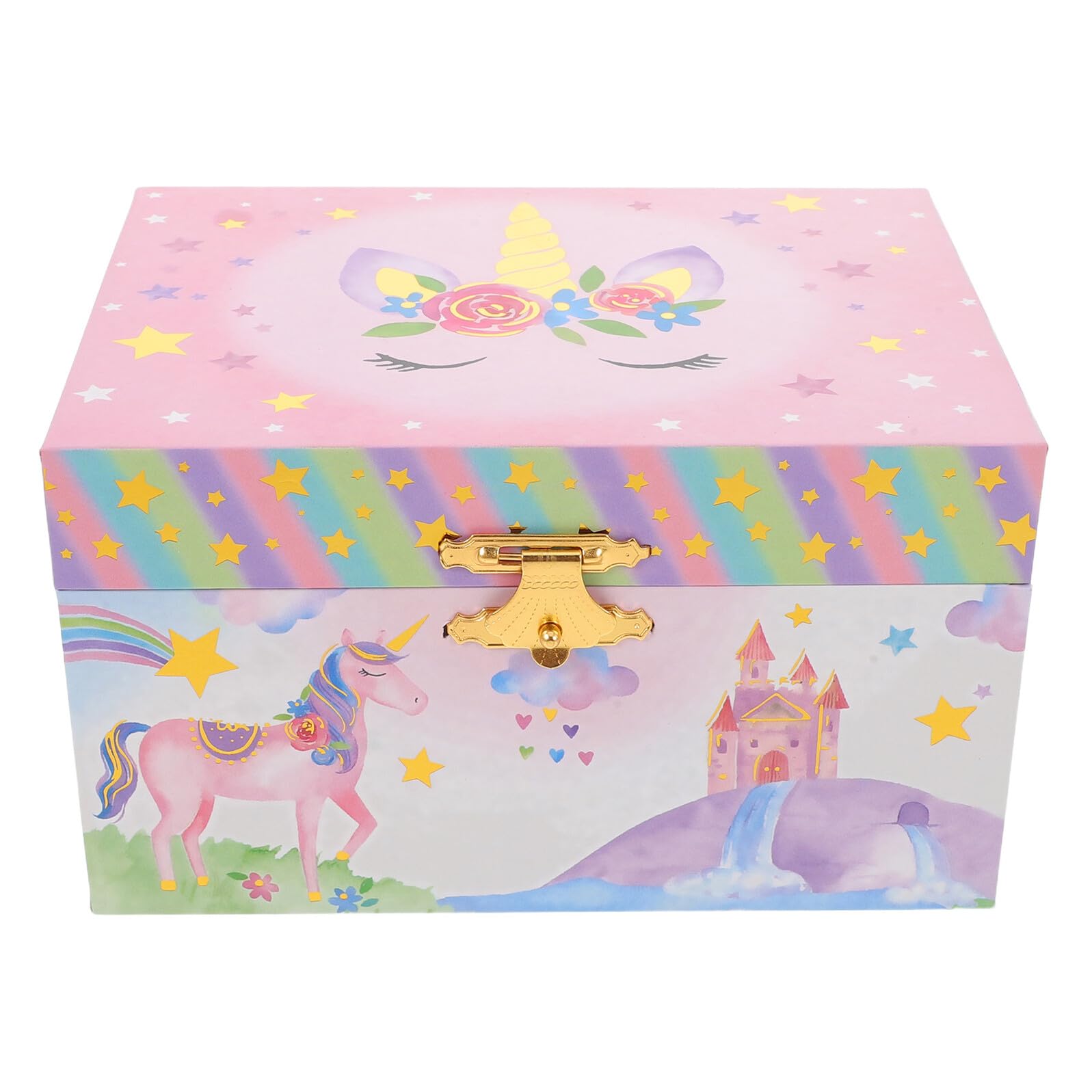 Gatuida Joyero Musical de Unicornio para Niñas Caja de Música Decorativa Organizador de Joyas con Melodía para Guardar Objetos Dormitorio