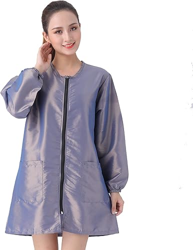 Chaqueta Profesional de Smock de Salón, Chaqueta Impermeable para Estilista, Capa de Barbero, Chaqueta para Peluquería y Aseo de Mascotas Cremallera