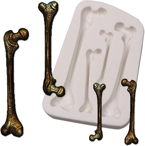 Miniatura 6 de Moldes de silicona para fondant de calavera y huesos, alas de murciélago de Halloween, moldes de chocolate para decoración de pasteles, dulces,