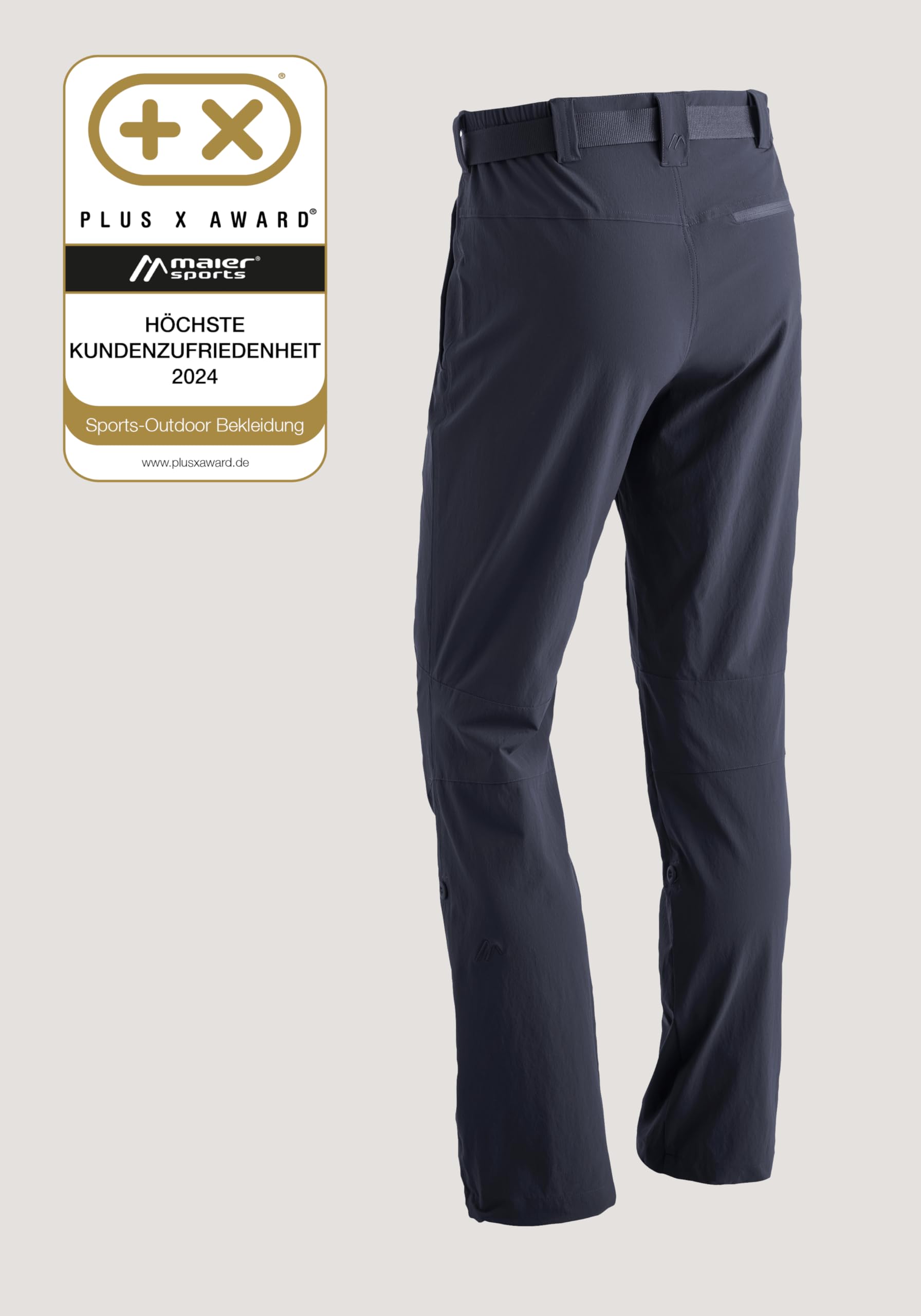 maier sports Nil, Pantalones de Senderismo para Hombre, Pantalones Outdoor repelentes al Agua para Trekking y Senderismo, Sin PFC, MSTRETCH Pro 4 & Dryprotec, Función Enrollable