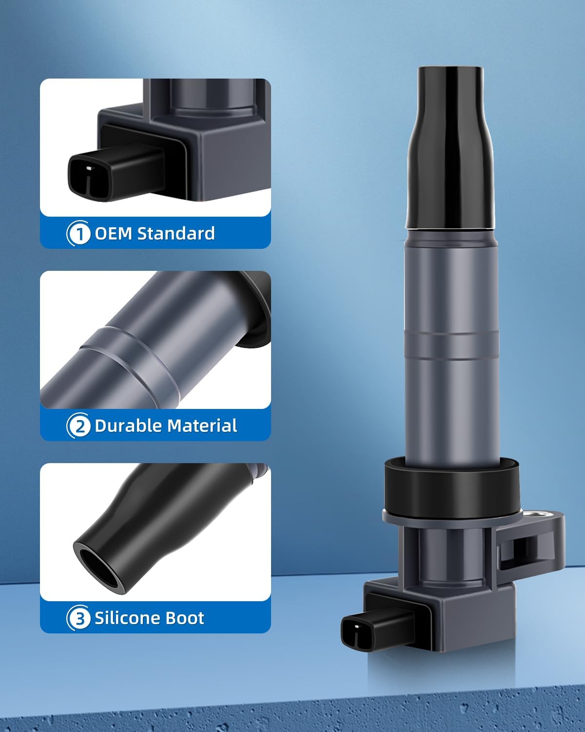 ECCPP Ignition Coil Coils&iridium Spark Plugs UF546 for Hyundai for Kia Azera Entourage for Genesis Coup Santa Fe Sonata Veracruz for Amanti Sedona Sorento 2006-2015 3.3L 3.8L 3.5L V6 set of 6