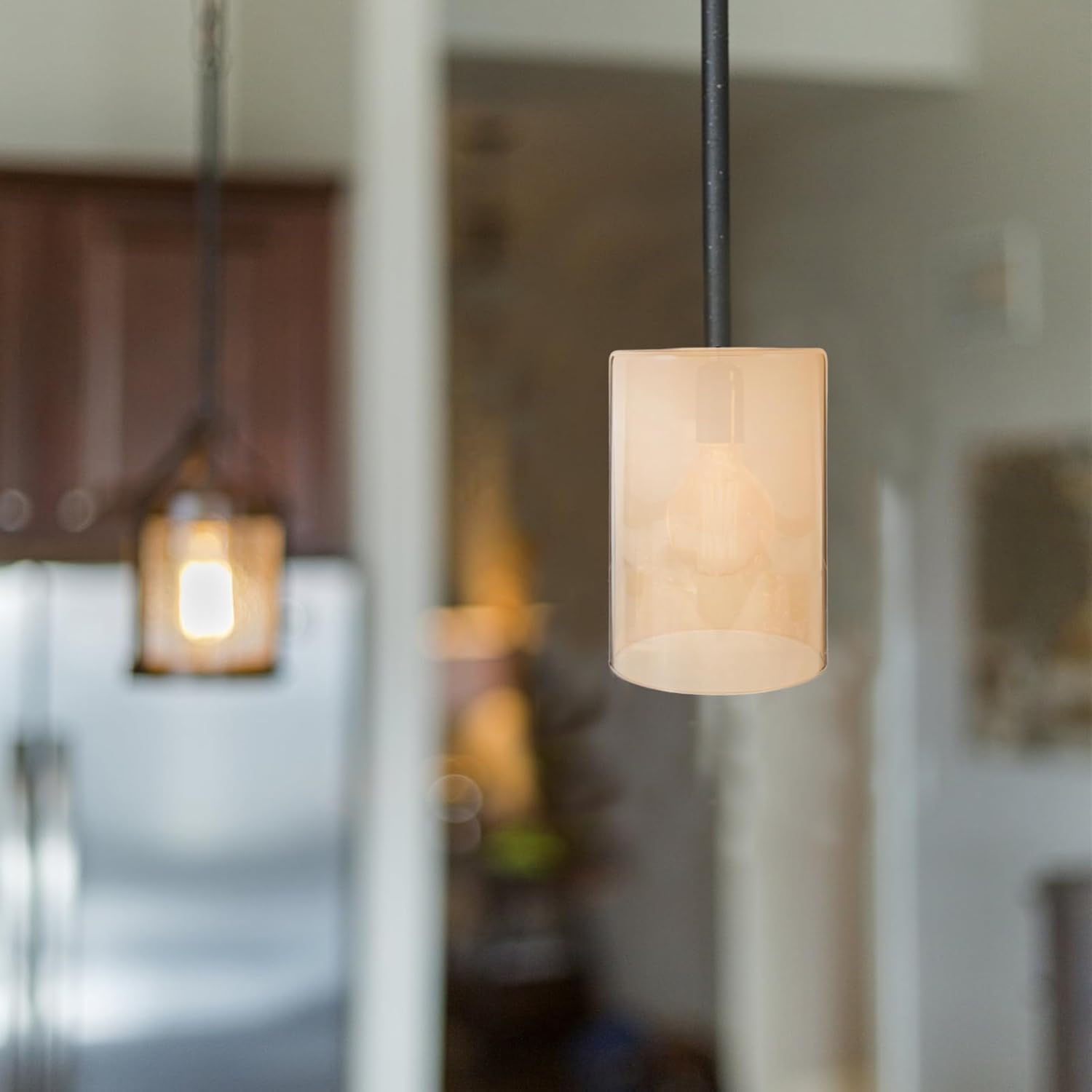 Gadpiparty 3pcs Glass Lamp Shades Replacement for Pendant Lights Elegant Cylinder Lampshade for Chandelier Versatile Light Fixture Accessories for Living Room Bedroom