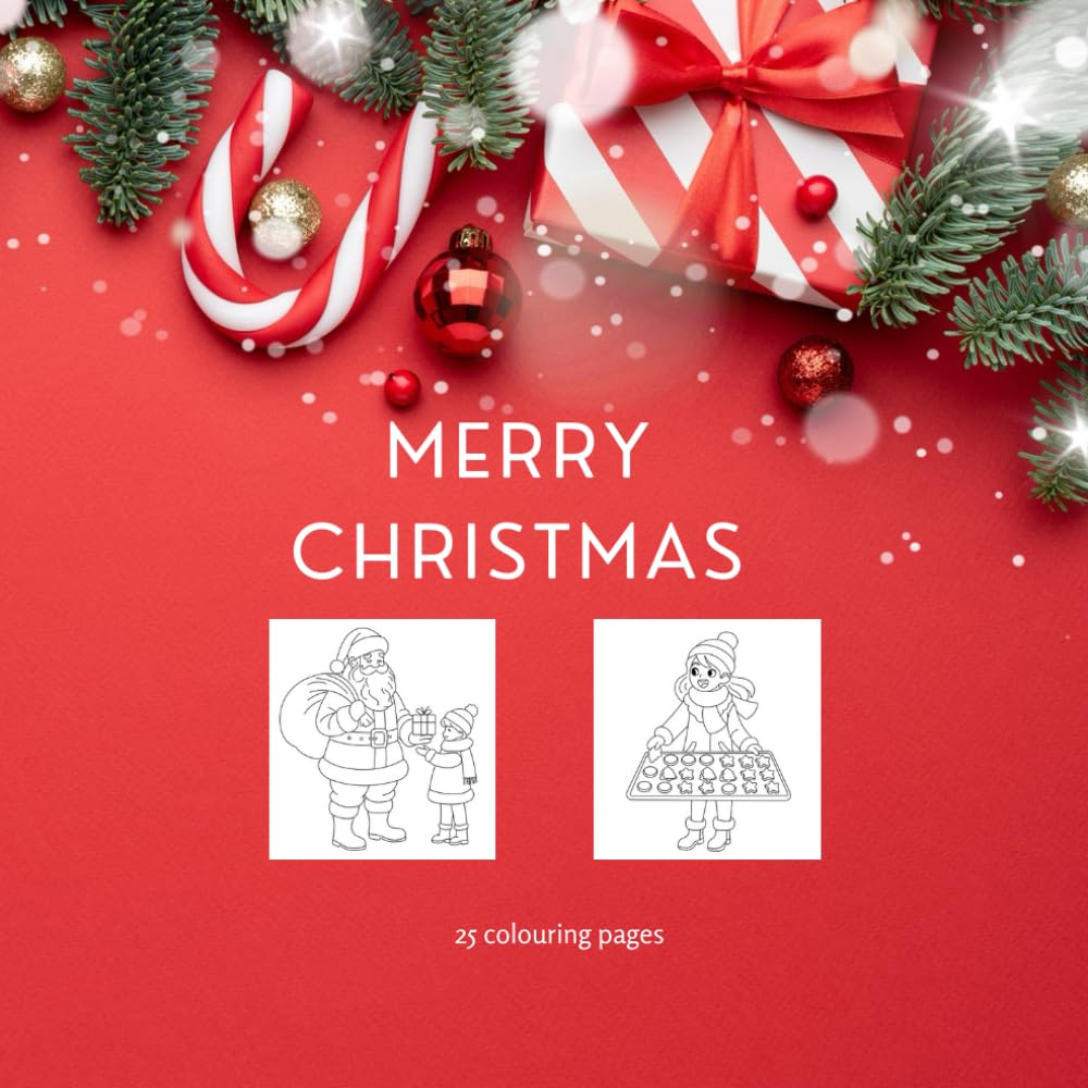 MERRY CHRISTMAS: 25 COLORING PAGES