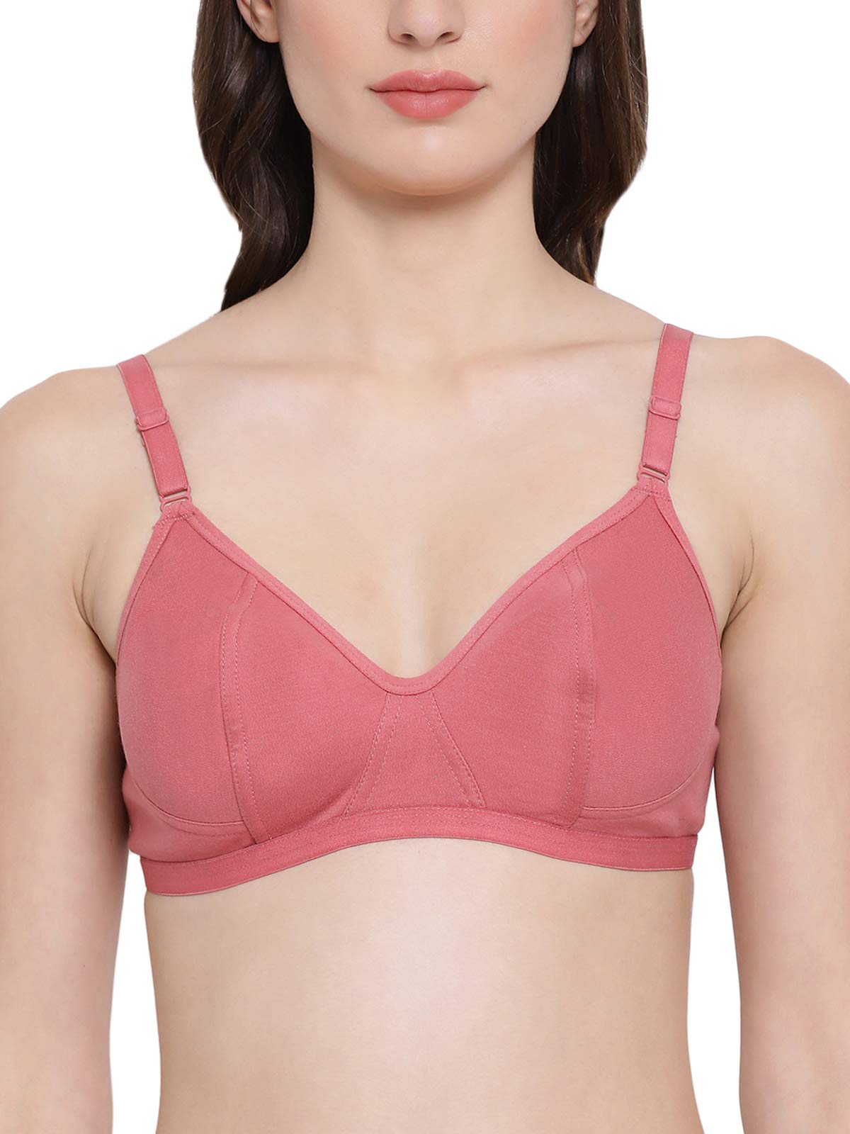 clovia Cotton Women's Full Cup Non-Padded Non Wired Bra (Br2011P2232C_Pink_32C)-picture-29