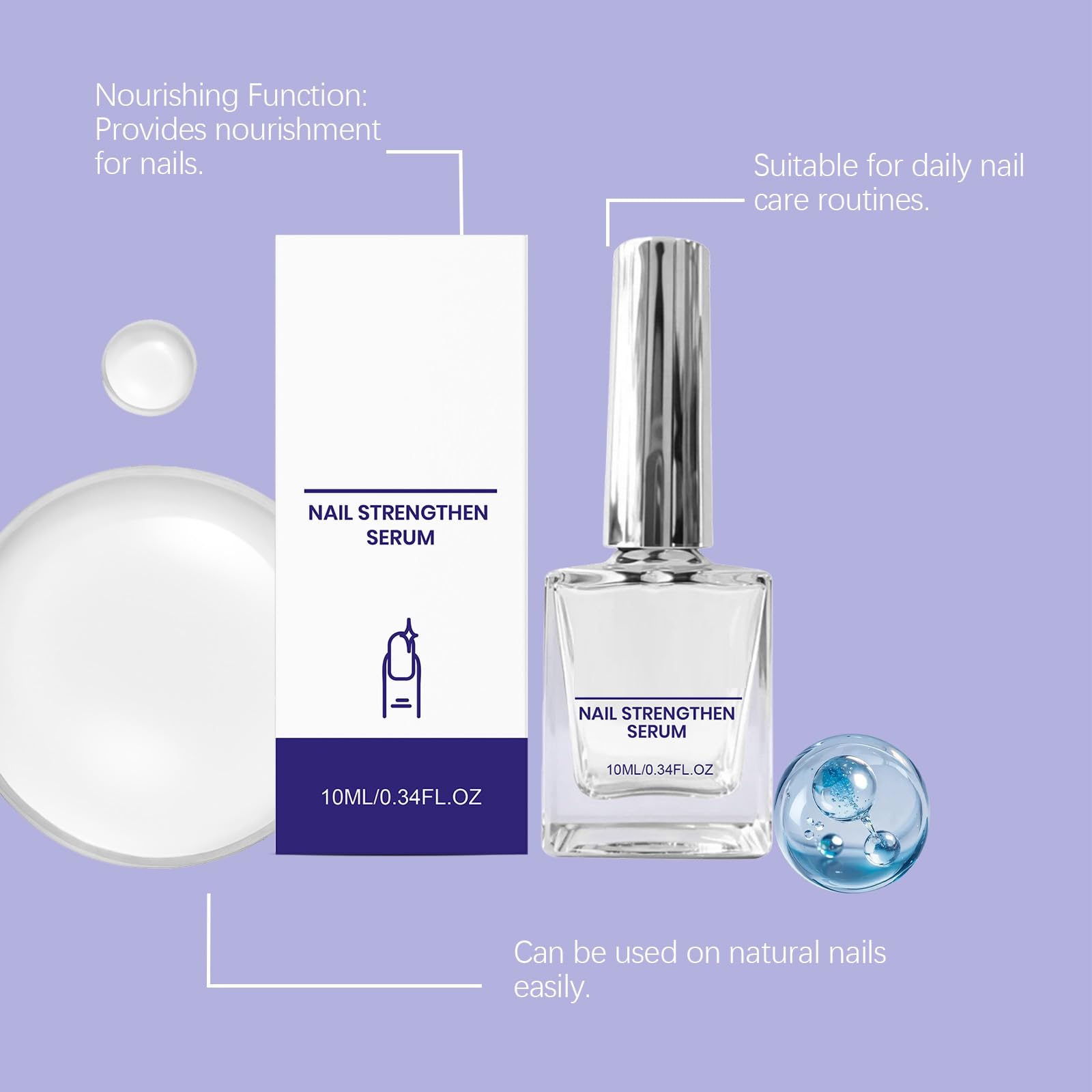 Aceite de cuidado de uñas de 3 días, fortalecimiento de esmalte de uñas, aceite para cutículas, tratamiento de aceite de uñas para uñas dañadas, tratamiento de uñas con queratina para fortalecer la