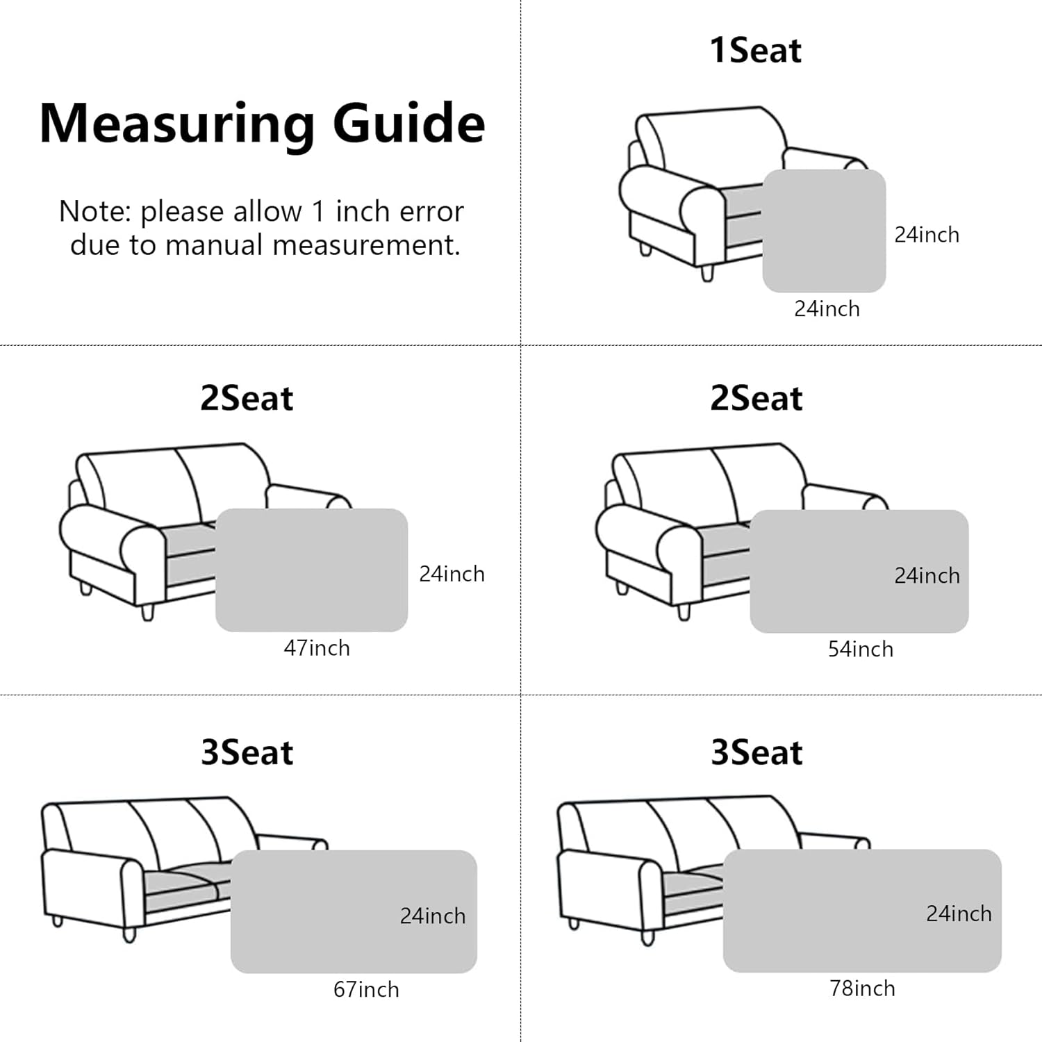 Quilted Loveseat Cover Non Slip, Flannel Sofa Protector for Pets, Machine Washable Couch Slipcover, 24/47/54/67/78 in (Bluegrey, Loveseat 54"x24")