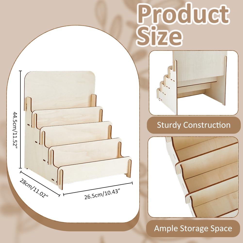 Lot De 2 Présentoirs Transparents à 3 Niveaux Pour Cartes Postales Et Cartes à Collectionner - Plastique PET