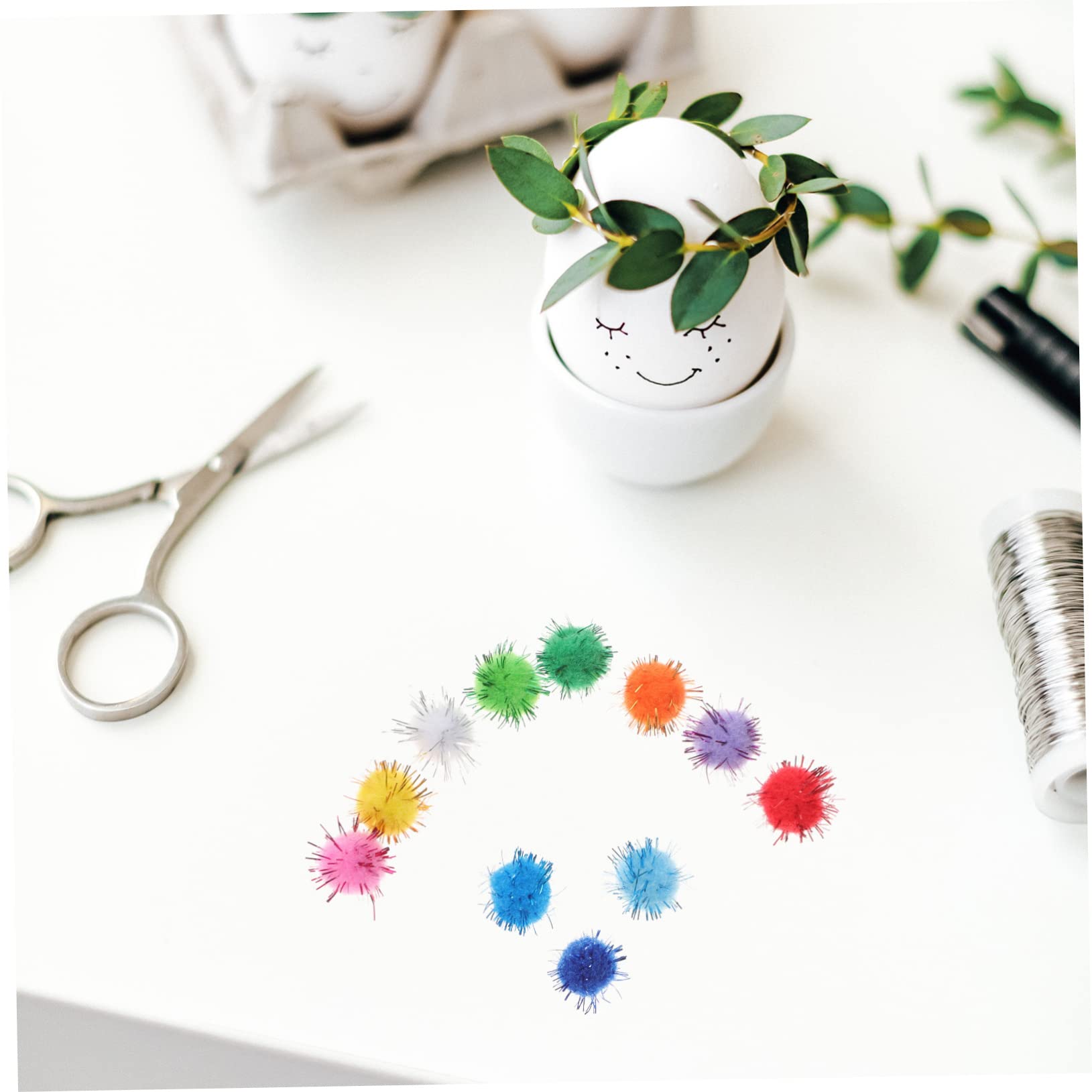 STOBOK 3000 Stück Weihnachtsdekorations Pompons Aus Plüsch Große Glitzerkugeln