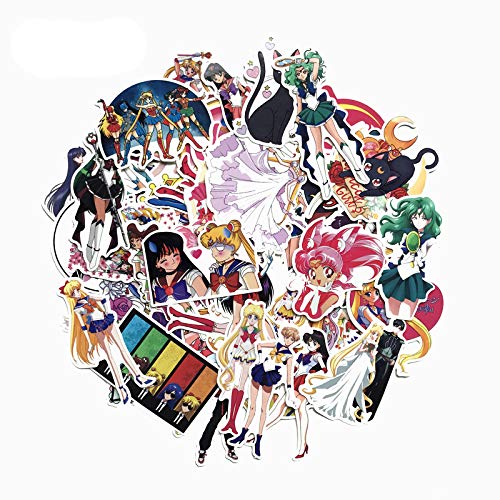 Sailor Moon Vinyl Stickers, 75 Pieces