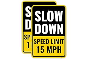 15 MPH Speed Limit Sign to Enhance Neighborhood Safety