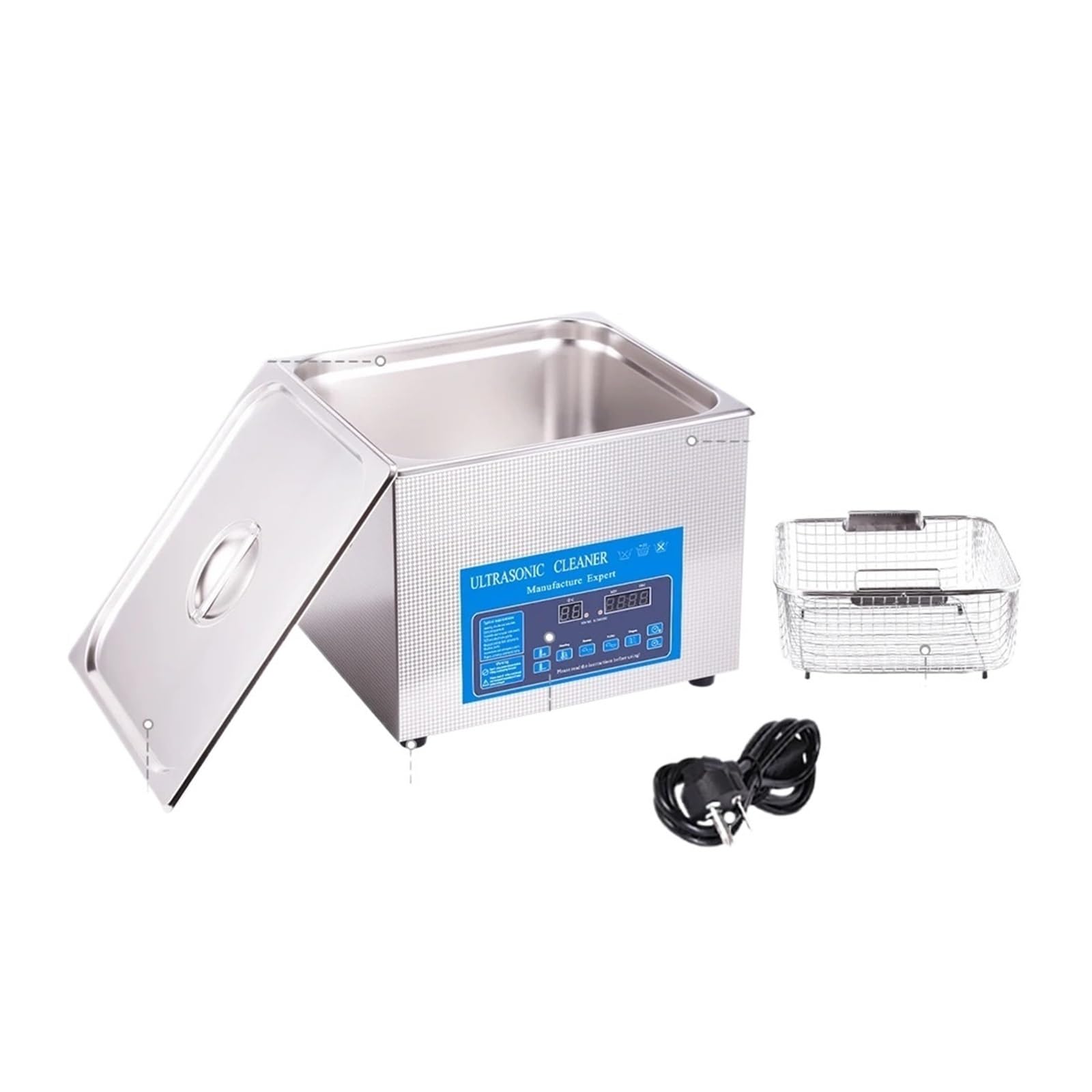 Máquina de Limpieza ultrasónica desgasificadora de 15 l for Hardware, Piezas de automóvil, Lavadora ultrasónica, inyector, Motor, Molde, Limpiador de Aceite y desengrasante.