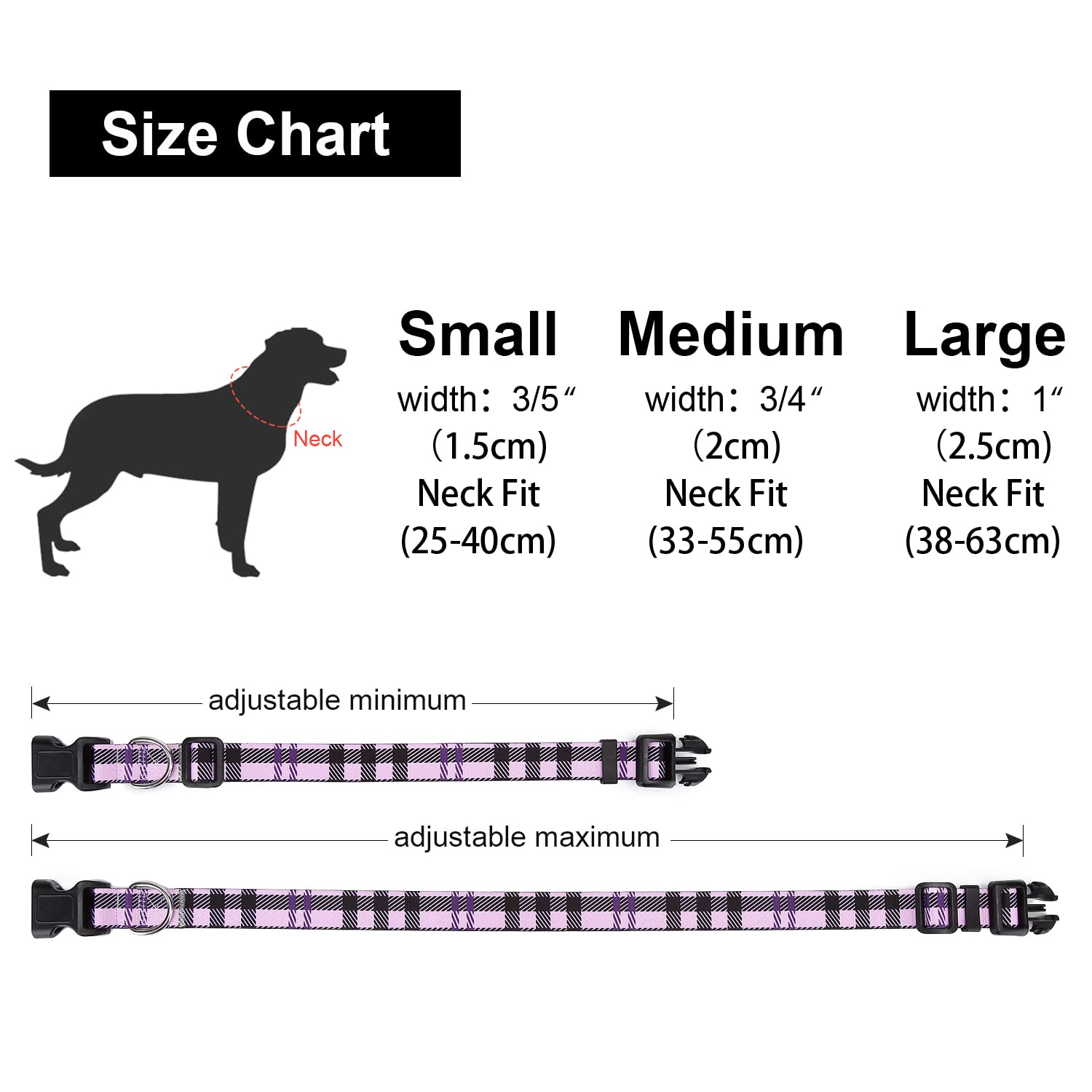Adjustable Dog Collar with Patterns, Ultra Comfy Soft Nylon Breathable Pet Collar for Small Medium Large Dogs (L, Floral Orange) — view 92